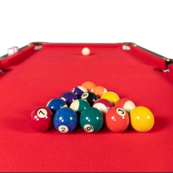 Red Pool Table - Picture 3 of 4